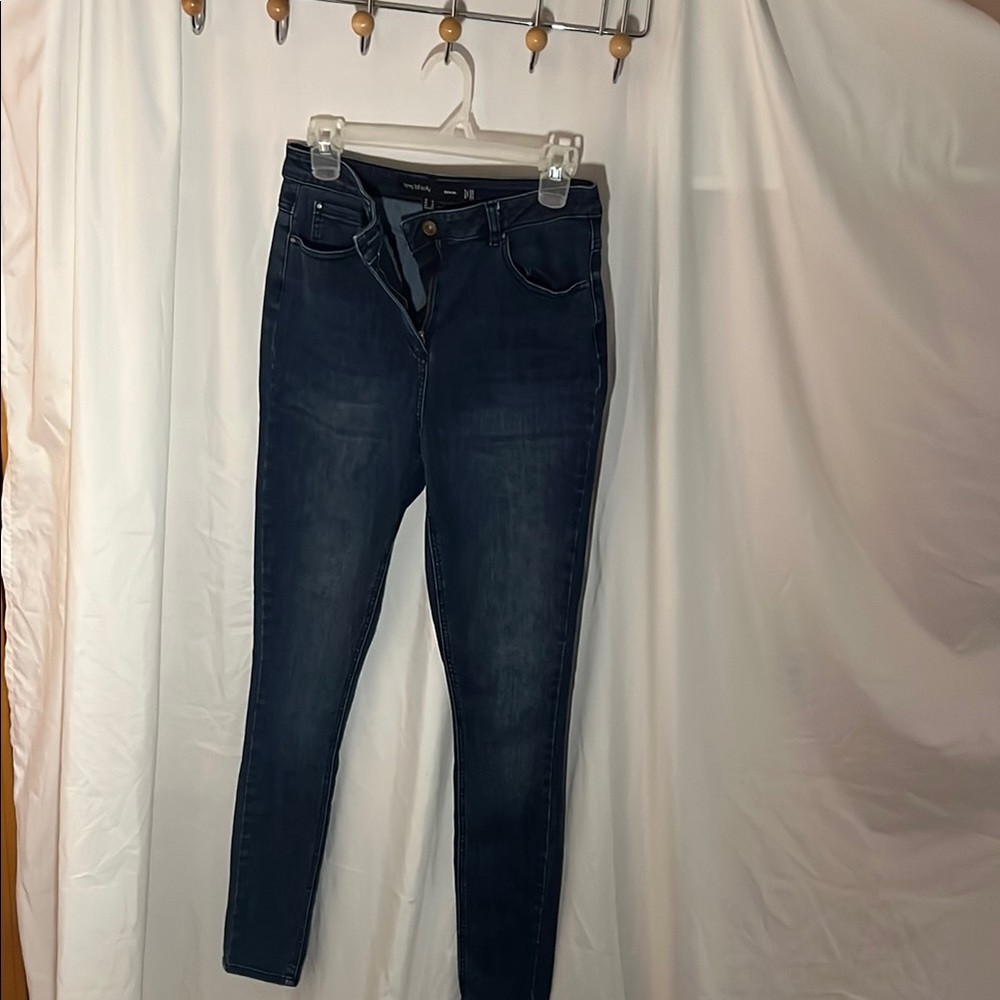 Long Tall Sally Blue Skinny Jeans High-Rise Stretch